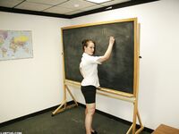 Pretty Bimbo Cheyenne Jewel Is Petting The Very Long And Super Hard Stick With Hands And Mouth