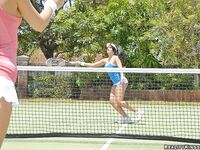 Sexy Tennis Players Corina Jayden And Molly Cavalli Eanjoy Each Otherâ€™s Pussy On The Lawn