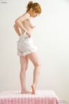 Sexily Young And Fresh Chick Amber Dawn Is Taking Off Her Cute White Dress And Hotly Bending In Exciting Poses