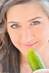 Daring Brunette Shannon FTV Sits On A Giant Cucumber In Public After Flashing Her Figure.