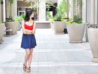 Beautiful Brunette Teen Aurora FTV Is On The Stairs Teasing With Naked Up Skirt photos (Aurora Monroe)