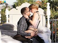 Blonde Honey Ash Hollywood Is Taking A Pulsating Member During Hardcore Sex.