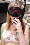 Sexy Diver Jaelyn Fox Gets Fully Nude And Masturbates By The Pool In The Sun