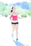 Sporty Brunette Babe Rahyndee James Strips Outdoors And Teases In The Middle Of The Road