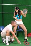 Teen Brunette Yulia Bright In White Shorts Gets Mouth Fucked After Playing Badminton