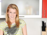 Aiden Aspen With Small Tits And Neatly Trimmed Pussy Takes Off Her Jean Shorts And Underwear