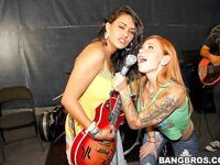 Sexy Fans Charley Chase, Coco Velvett And Scarlett Pain Have Sex With Their Favorite Rock Band