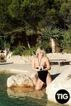 Rachel Strips Nude By The Pool