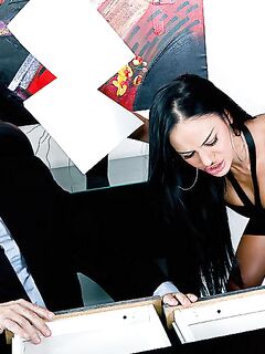 Amazing Busty Angelina Valentine Is Spreading Her Legs In The Office While Fucking.