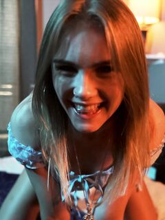 Natalie Knight Plays With Massive Dildo In Bed