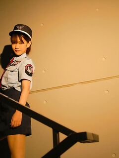 Asian Police Woman Riina Idols Is Showing Off In Her Uniform And Teasing Us With Pleasure.