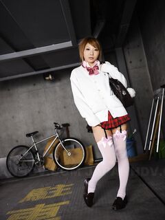 Sexy Asian Schoolgirl Rui Hazuki Is Erotically Posing And Gently Smiling On Camera