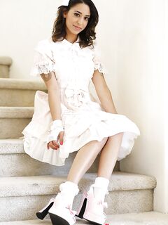 Innocent Looking Latina In White Dress Penelope Stone Participates In Dirty Fuck