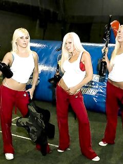 Three Blondes Kenzi Marie, Holly Fox And Madison Ivy Get Fucked After Playing Paintball