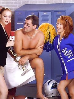 Redhead Blair And Her Girlfriend Have Fun With Hot Man Taking His Cock In All Holes Imaginable.