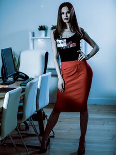 Skinny Brunette With Long Legs Gets Screwed In The Office photos (Xander Corvus, Jillian Janson)