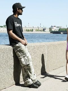 Dark Boy Gets Sucked Off By Hit Teen Olga Barz In Public Place And Fucks Her Ass At Home