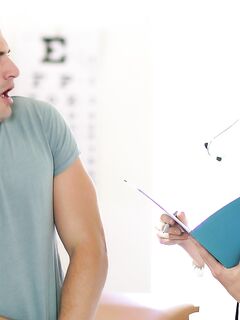 Glamorous Doctor With Fake Boobs Seduced Her Patient photos (Emma Hix)