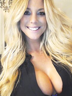 Sassy Blonde Xo Gisele Teases With Big Boobs Downblouse And Hides Pussy With Hand