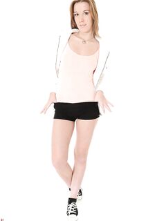 Young Sweetie Alexis Crystal Is Excitingly Posing And Undressing Her Sexy Shaped Young Body