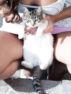 Awesome Pussy Slit Is Seen Between The Perfectly Shaved Pussy Lips Of Astrud A