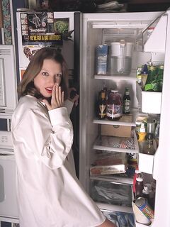 Naked Bushy Girl Crystal Marie With Tiny Tits Plays With Whipped Cream And Chocolate In The Kitchen