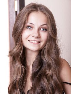 Natural Brunette Teen With The Longest Hair Ever Ennu A Poses Naked And Spreads Her Legs