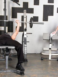 Big Titted Babe Amber Ashley Is Naked Fucking Dick With Pussy And Mouth In The Gym