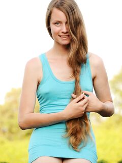 Milana K Is A Naughty Teen Girl And She Loves Flashing Her Peach Outdoors In Public