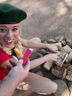 Weak Blonde Chick Rebecca Blue Gets Her Incredibly Tight Hole Abused And Receives A Facial Outdoors