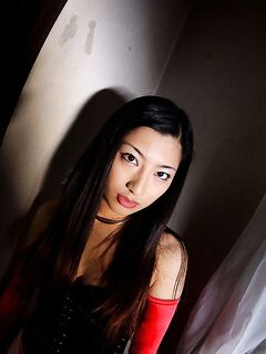 Passionate Ran Asakawa In Black And Red Outfit Is Flashing The Cherry Looking Nips