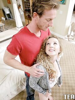 Tiny Blonde Molly ODell Gets A Sticky Cum Shot After Horny Hardcore Sex With A Tall Dude.