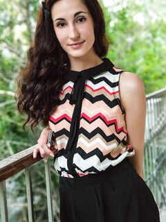 Curly Brunette Elizabeth Jane Is A Perfect Choice If You Like Skinny Butts And Long Legs.