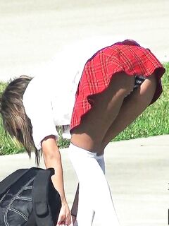 Latin Chick Jessicka Alman Gets Up Skirt Spied While Mouth And Pussy Fucked