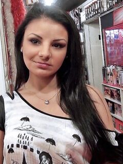 Raven Haired Euro Whore Aysha Rouge Gets Her Shave Pussy Bought For Cash And Banged In Public.