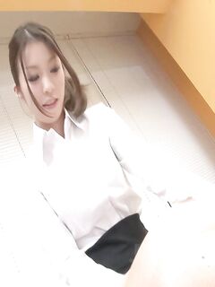 Cute Asian Chick Nao Kojima Wears Stockings And Gives A Hot Footjob To Her Man