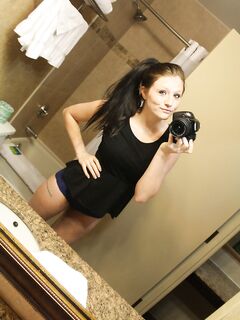 Teen Looking Brunette Chick Freckles Is Doing Horny Self Shooting Session