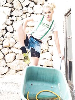 Showing Outdoor Is What Gorgeous Sasha Blonde Loves To Do All The Time.