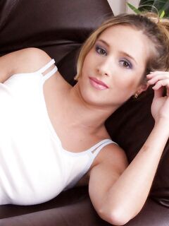 Lusty Blonde Baily Cook Teases Her Tight Shaved Pussy By Feather Brush And Opens Her Labia. photos (Bailey Cook)