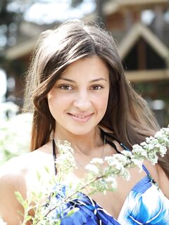 Teen Chick Melena A Spends A Great Day Outdoor, Playing With Her Shaved Pussy