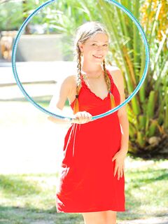 Aurielee Summers Is A Real Cute Blondie And She Is Showing Off Her Smooth Teen Cunt Outside