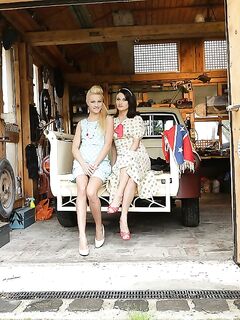 Retro Sluts Cherry Kiss & Madlin Moon Are Aching For Anal Group Sex With A Greaser Heartthrob.