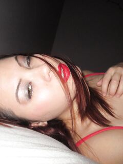Hot Looking Oriental Slut Sydney Mai Is Playing With Her Luxurious Red Lingerie