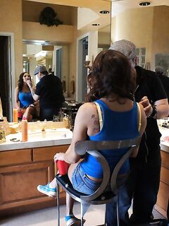 The Backstage Photos Of Sexy Stacked Porn Model Danni Cole Spreading Her Legs On Camera