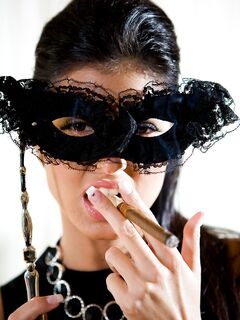 Lucie Theodorova Smokes A Cigarette And Sucks A Big Cock At Once Before Pussy Pounding