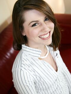 Smiling Small Titted Girl Brooke Van Buuren With Pink Pussy Strips Nude Before Jerking A Cock