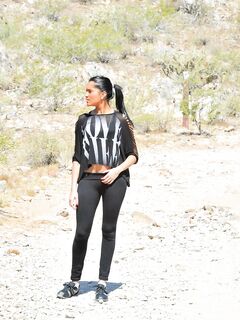 Cute Teen Latina Giselle Mari Strips Outdoors And Goes Inside To Show Us Her Snatch