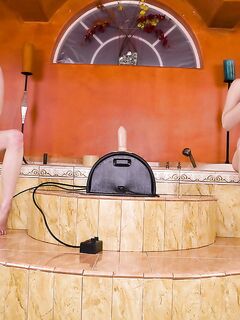 Naked Franchezca Valentina And Jayme Langford Lick And Bead Pussies On Fuck Machine