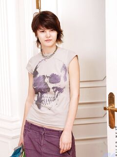 Sexy Teen Sadie Nubiles In Tight Panties And High Socks Shows Her Snatch