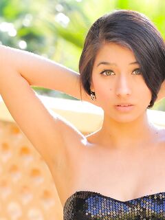 Cheerful Teen Latina Megan Salinas Is Too Happy To Show Us Her Best Assets